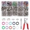 200 Sets Metal Snaps Buttons with Fastener Pliers Press Tool Kit Perfect for DIY Crafts Clothes Hats and Sewing (10 Colors,9.5mm)